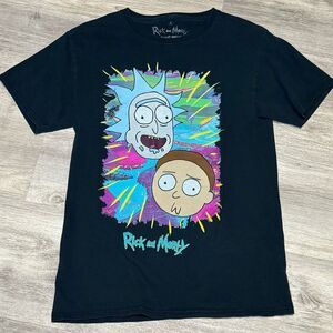 Rick and‎ Morty Jungle Warp Faces T-Shirt small
